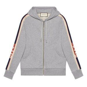 NWT Gucci Unisex Sweatshirt Zip-Up In Grey Size XS